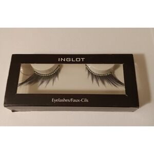 INGLOT Cosmetics Decorated Long Angled Black Strip Eyelashes Reusable 28S